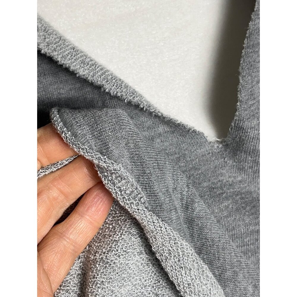 Colsie Hoodie Gray Crop Oversized Lounge Casual Basic Pullover Unisex Womens M - Picture 6 of 9
